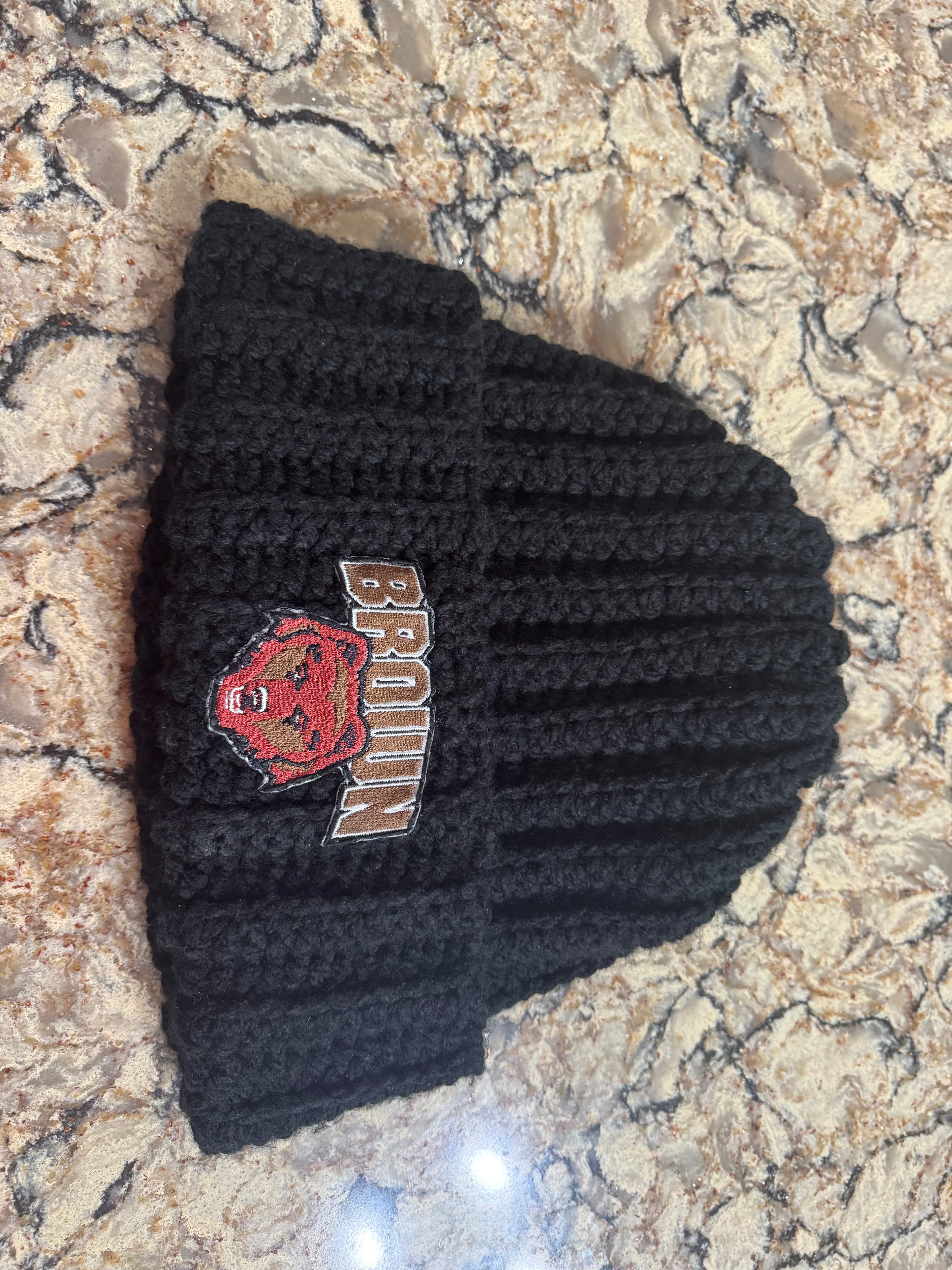 Black Brown Beanie